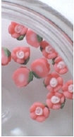 Kwiatki ceramiczne 3mm. - czerwone - 20szt.