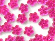 Szklane kwiatki 3mm. - różowe - 100szt.